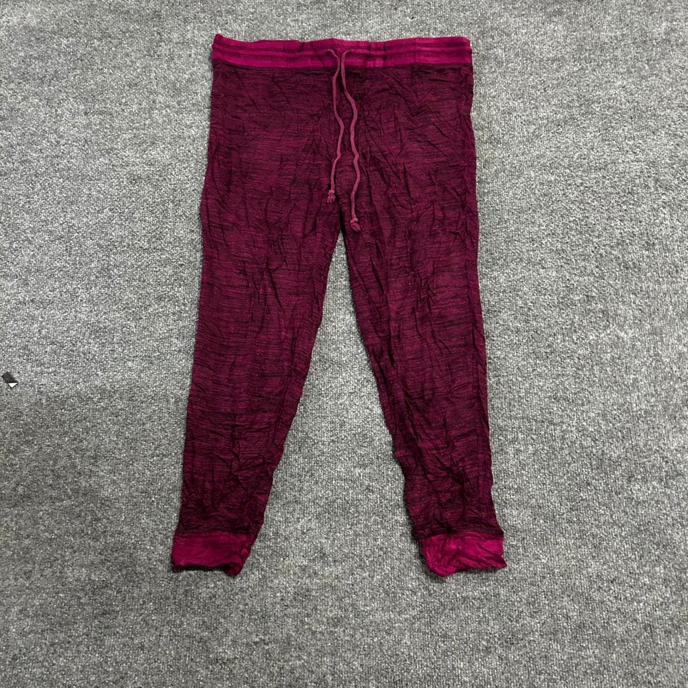 Felina Joggers Womens XL Burgundy Space Dye Viscose Blend Lounge Pants Soft